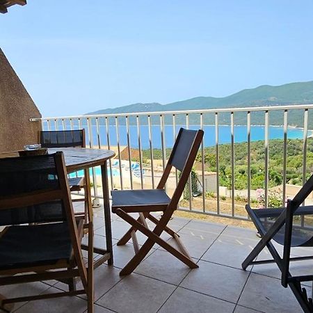 Chalereux T2 Vue Mer Et Piscine Alba Rossa 세라 디 페로 외부 사진